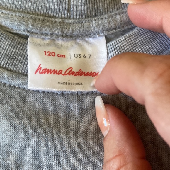 Hanna Anderson gray sweatshirt dress - Picture 2 of 4